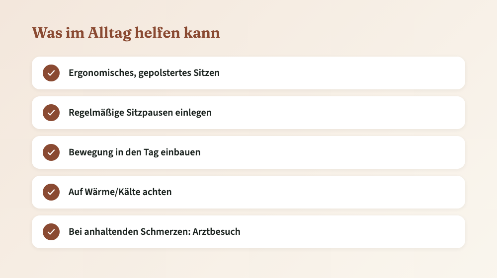 Alltagstipps bei Prostata-Schmerzen beim Sitzen